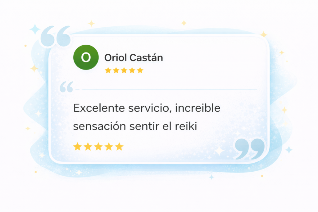 Reseña de cliente sobre sesión de Reiki en Barcelona con Xavier Giner