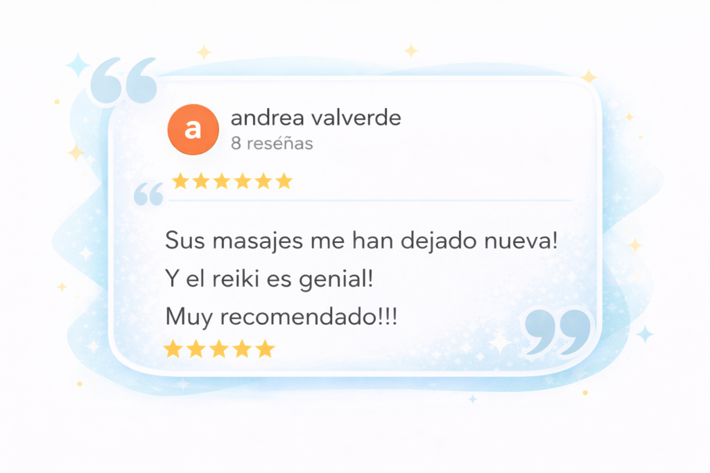 Opinión de cliente sobre Reiki en Barcelona con Xavier Giner