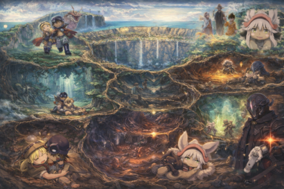 Retablos con escenas de made in abyss