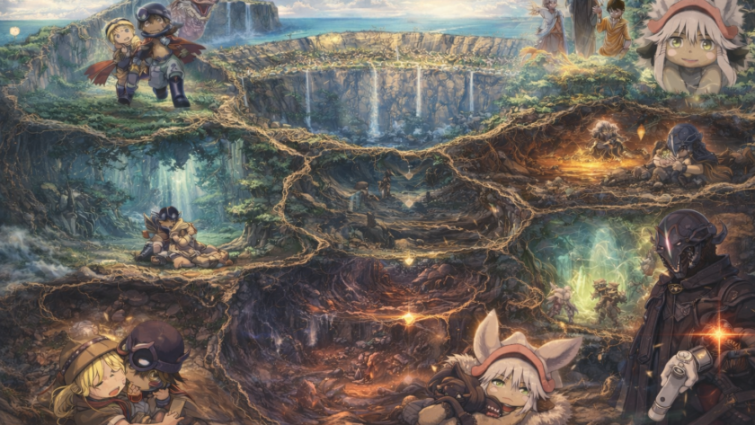Retablos con escenas de made in abyss