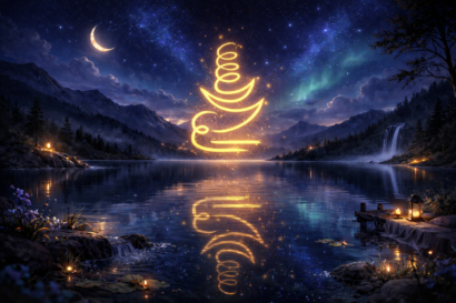 simbolo sobre lago en el mundo de los sueños