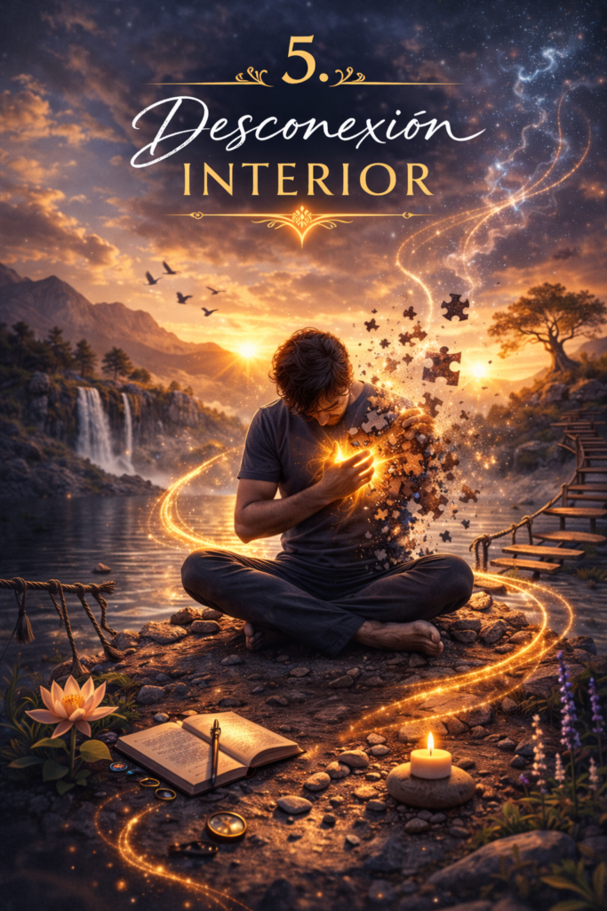 Hombre meditando con energía luminosa en el corazón simbolizando reconexión interior a través del Reiki.