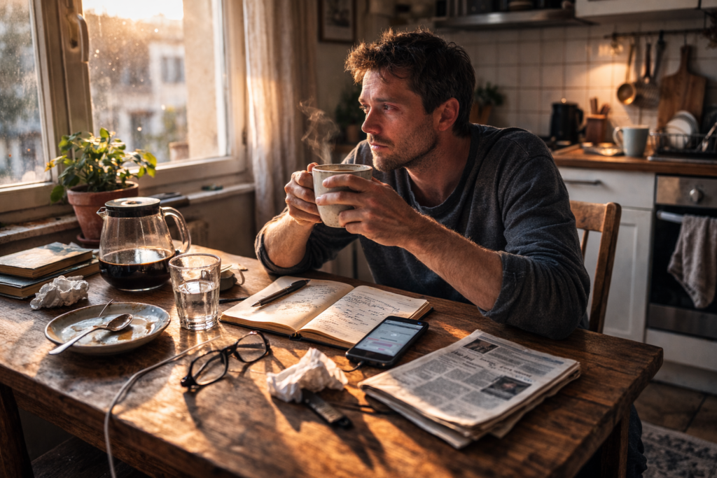 Saturación mental: qué le está pasando a tu atención y cómo recuperarla 3 persona agotada frente al ordenador / mente nublada