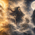 Los tres hermanos del cielo: Amaterasu, Tsukuyomi y Susanoo