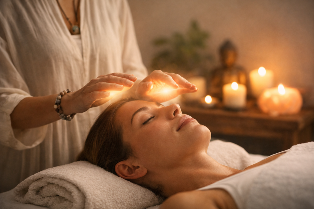 práctica de Reiki como alternativa natural a los tranquilizantes