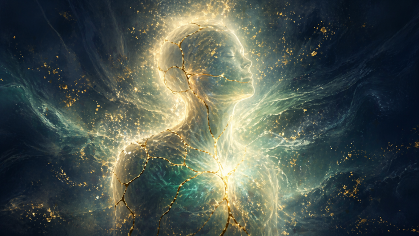 Sesión de reiki para sanar traumas del pasado con luz energética dorada